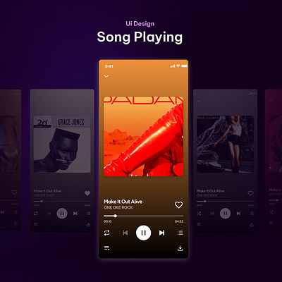 Music App -Song Playing Screen app basic design mobile mobile app music music app music play play music playing song song play ui ui design