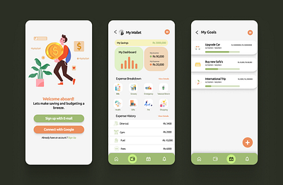 Money-Saving App UI app app deisgn branding figma finance app logo money saving app ui ui deisgn ui ux