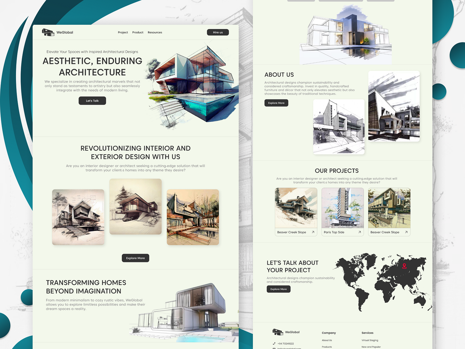Architecture Website UI Design by MediaDecode on Dribbble