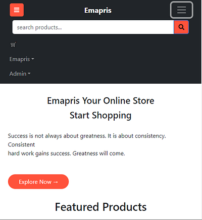 Emapris online store ecommerce store frontend development