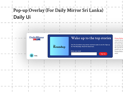 Pop-up Overlay daily ui graphic design ui ux