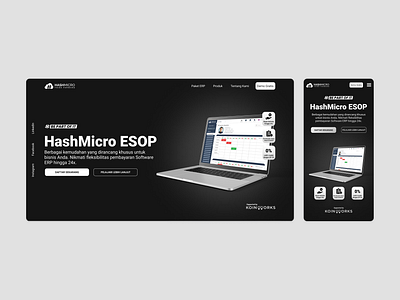 Hashmicro ESOP Landing Page Hero Section desktop figma hashmicro hero hero section home homepage landing page landing page design minimalist mobile responsive web ui uiux design web design website