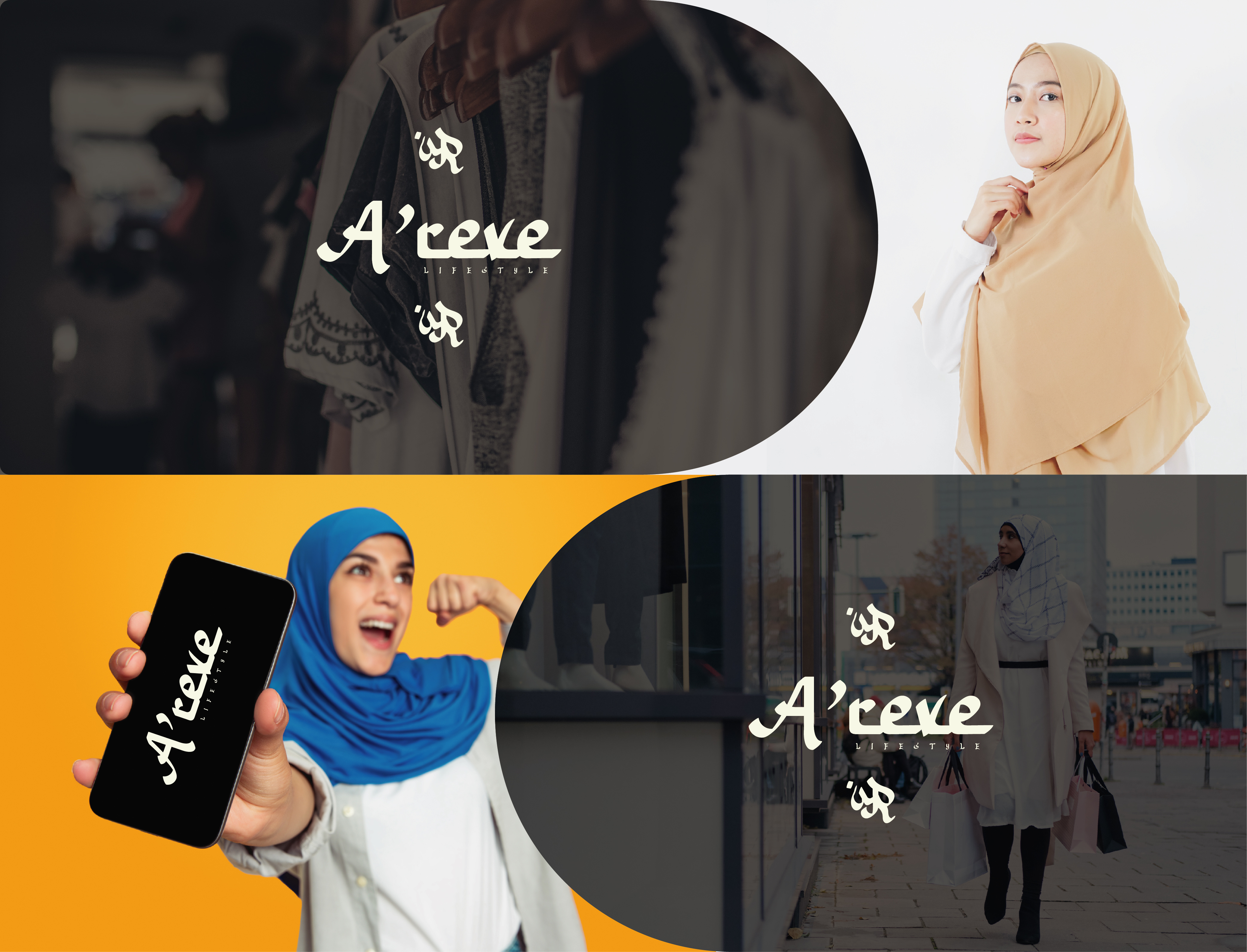 A'reve LIFESTYLE | logo design arabic logo asthetic brand logo branding cloth design graphic design icon logo iconic logo lettering logo lifestyle logo logo mark modern muslim vector
