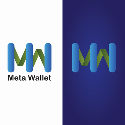 M W letter logo👉Meta wallet logo branding logo letter logo logo meta wallet logo