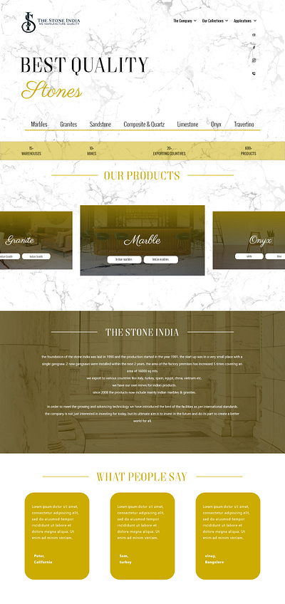 Stone Vendor's website graphic design ui ux webdesign