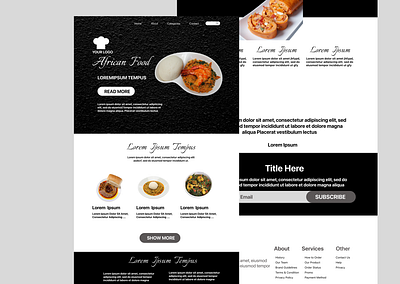African Kitchen Landing Page africa branding design graphic design illustration landingpage logo ui ui design user interface web design website