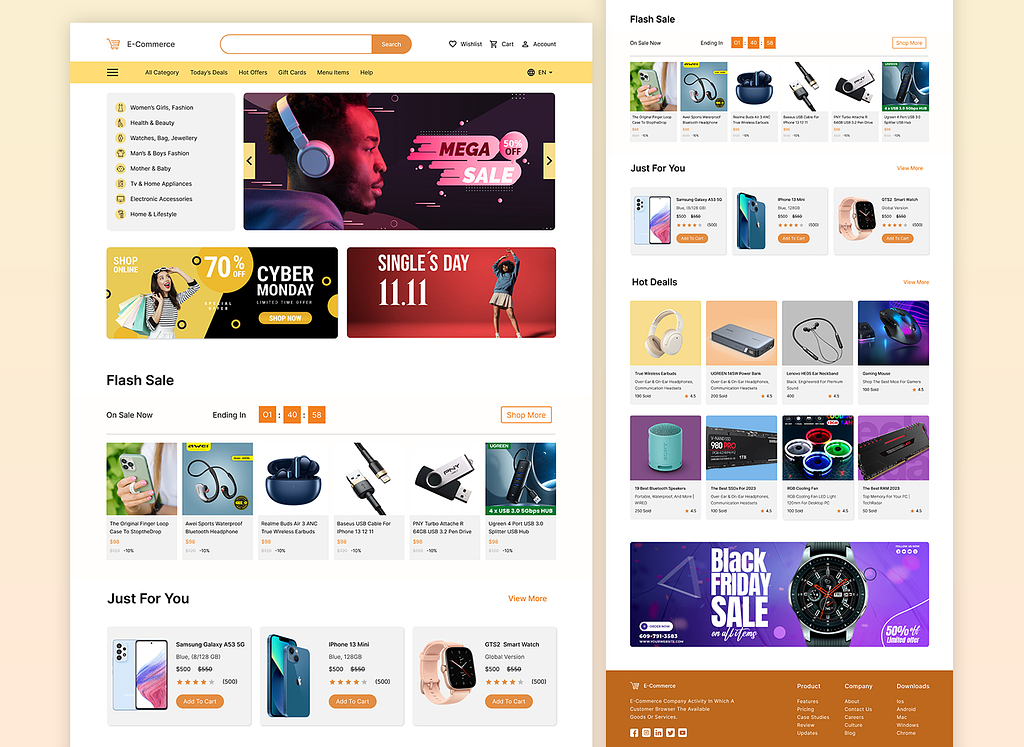 Example of Ecommerce Website Design
