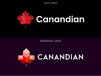 Logo Redesign Work for Canandian canada leaf design geometric logo leaf logo logo logo design logo redesign polygonal logo