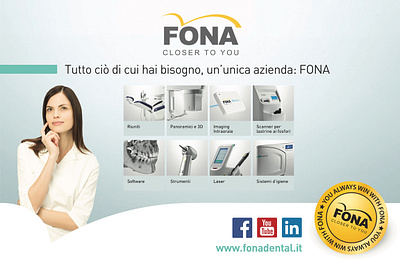 Fona Italy billboard, dental exhibition billboard dental fona sirona