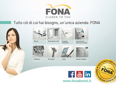 Fona Italy billboard, dental exhibition billboard dental fona sirona