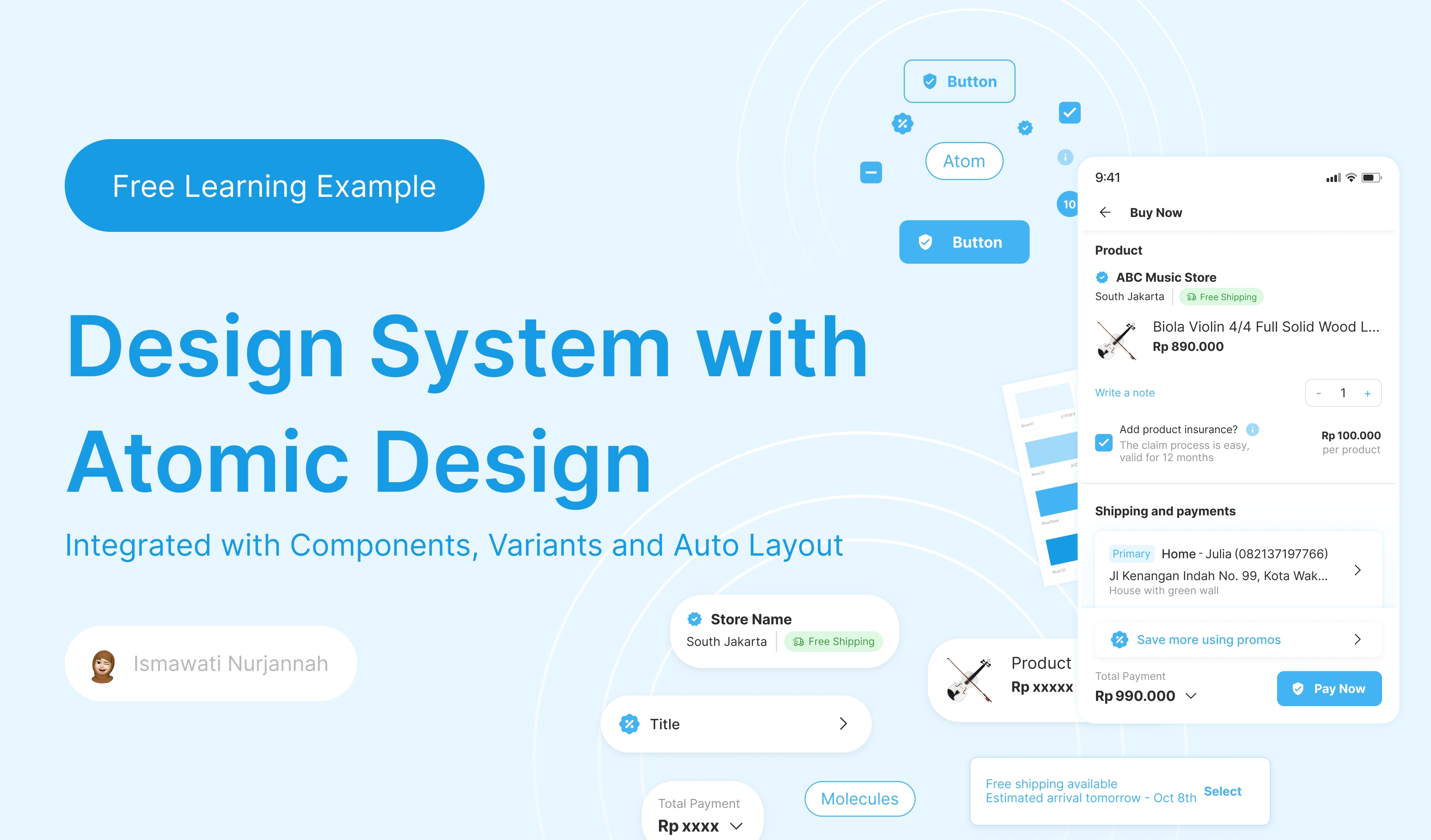 Free example of Atomic Design atomic design design system ui ui kit
