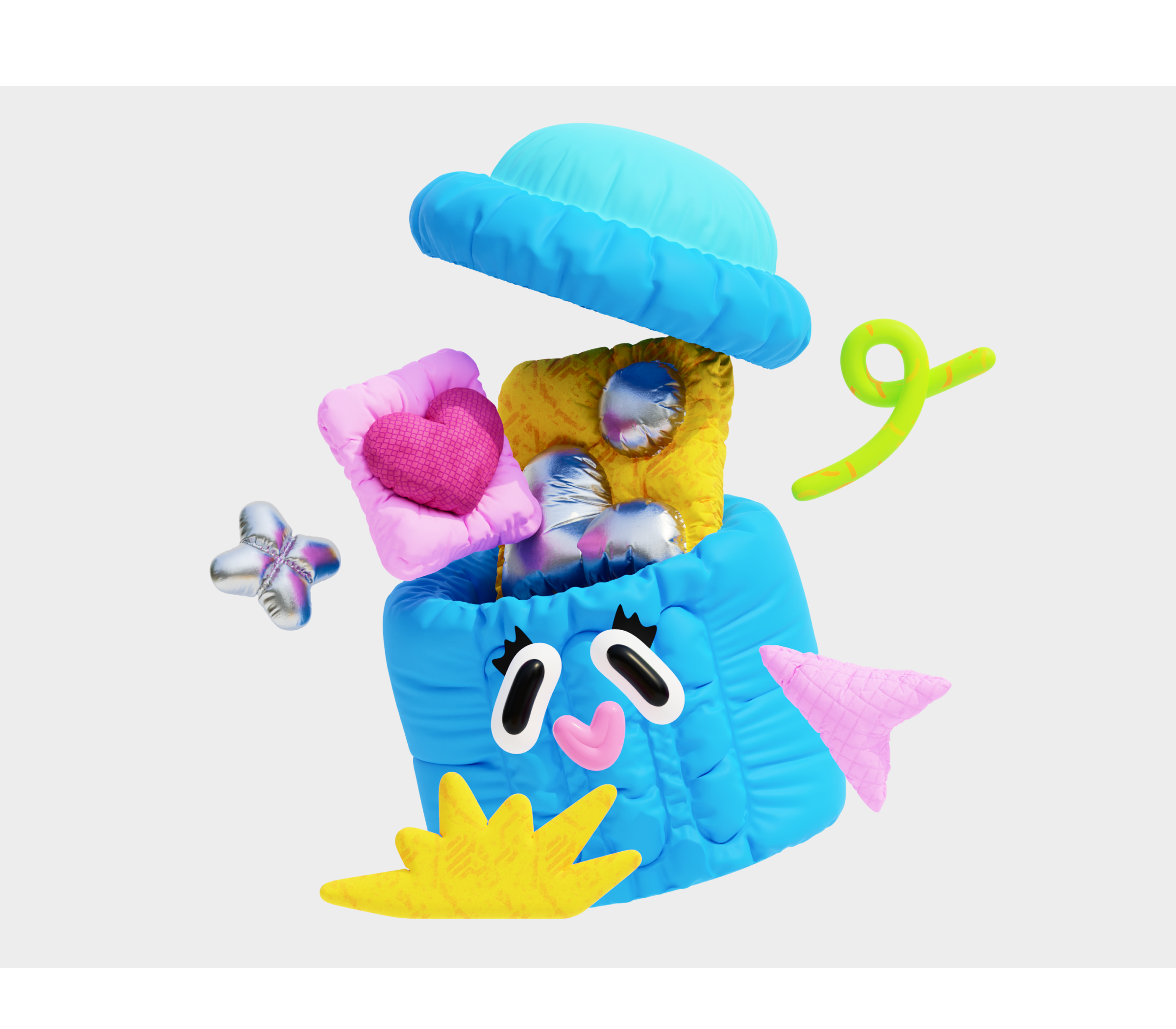 Move to Bin 3d 3d bin 3d trash assets bin craftwork design illustration mac move to bin trash