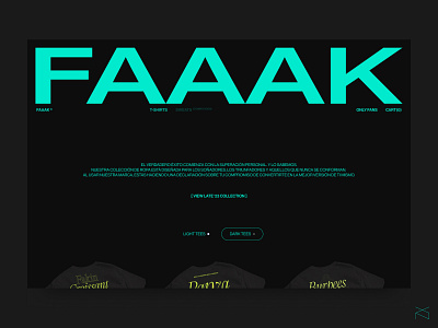 FAAAK® - Self-development as a religion (Dark) ecommerce ui web