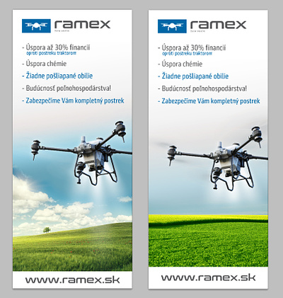 Ramex Drones roll-up banner dji drone dronex farming roll up