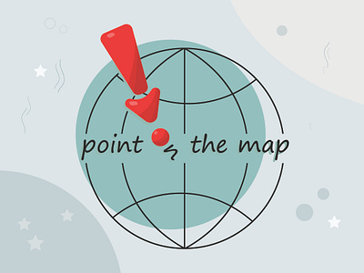 Point on the Map. Illustration. design graphic design illustration logo vector