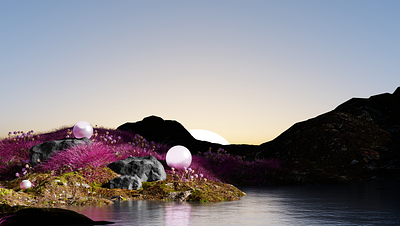Abstract Landscape 3d abstract blender landscape learning render surreal