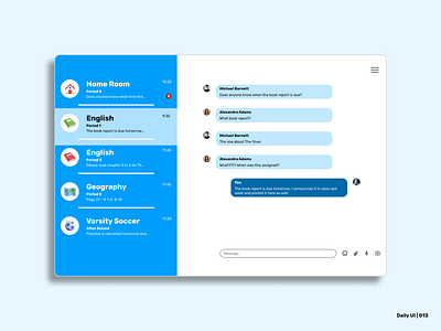 Daily UI 013 chat dailyui direct message direct messaging ui