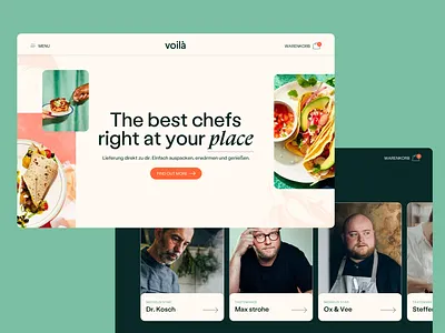 Voilà shop chef website food food e commerce foodshop web design