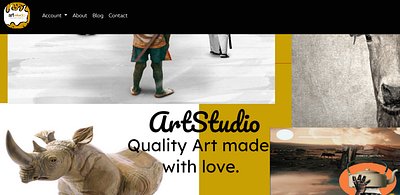 ArtStudio Landing Page branding logo ui