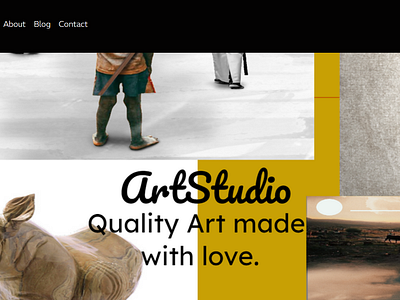 ArtStudio Landing Page branding logo ui
