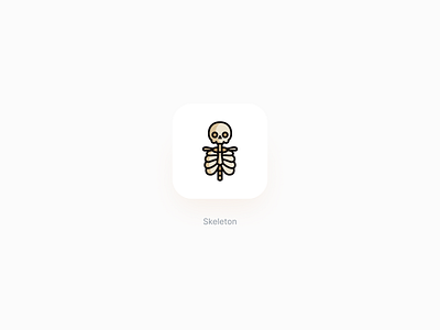 Skeleton icon skeleton skull vector