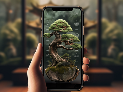 Bonsai App app bonsai design gardening health interactive interface ios mobile plants ui wellness