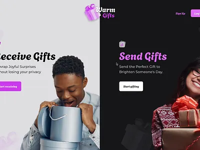 Gift Website Conceptual Design landing page design product design ui design ux design visual design
