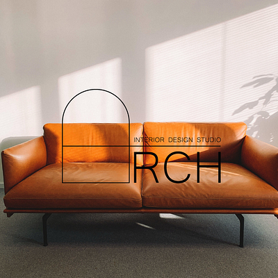 ARCH logo design branding business name graphic design interior design line logo minimalistic modern studio logo