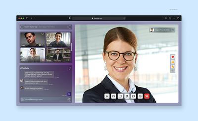 Conceptual design of a video calling platform branding graphic design ui