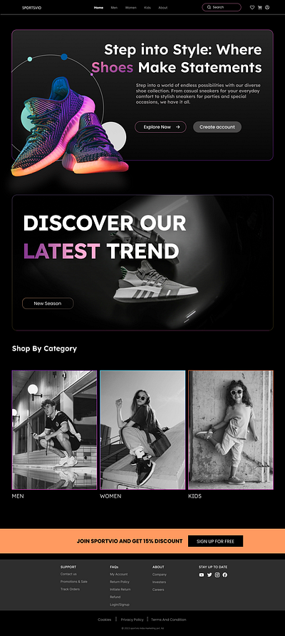 Shoes Website branding design ecommerce graphic design shoes trending ui ux