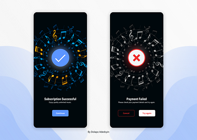 Flash messages error mobile app success ui design
