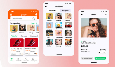 E commerce App design uiux