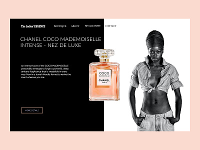 The Ladies's Essence Perfum Boutique Concept landing page ui ui design ux design webdesign