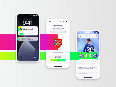 Premier League mobile application agency application bet football live score logo mobile premier league ui ux widget