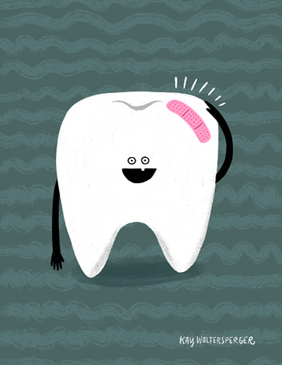 Toothie dentist humor illustration tooth