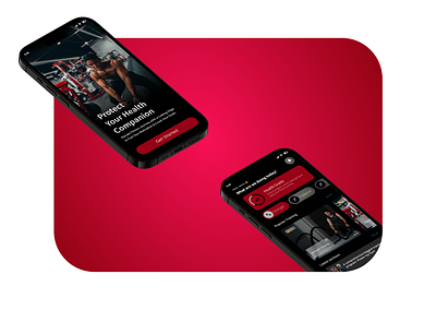 Mobile App app fitness fitness up gradient gym mobile mobile app mockup product tracking app training ui