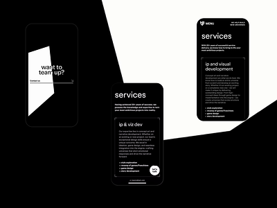 Massive Black adaptive animation black and white corporate website creative minimalism mobile ui ux web design