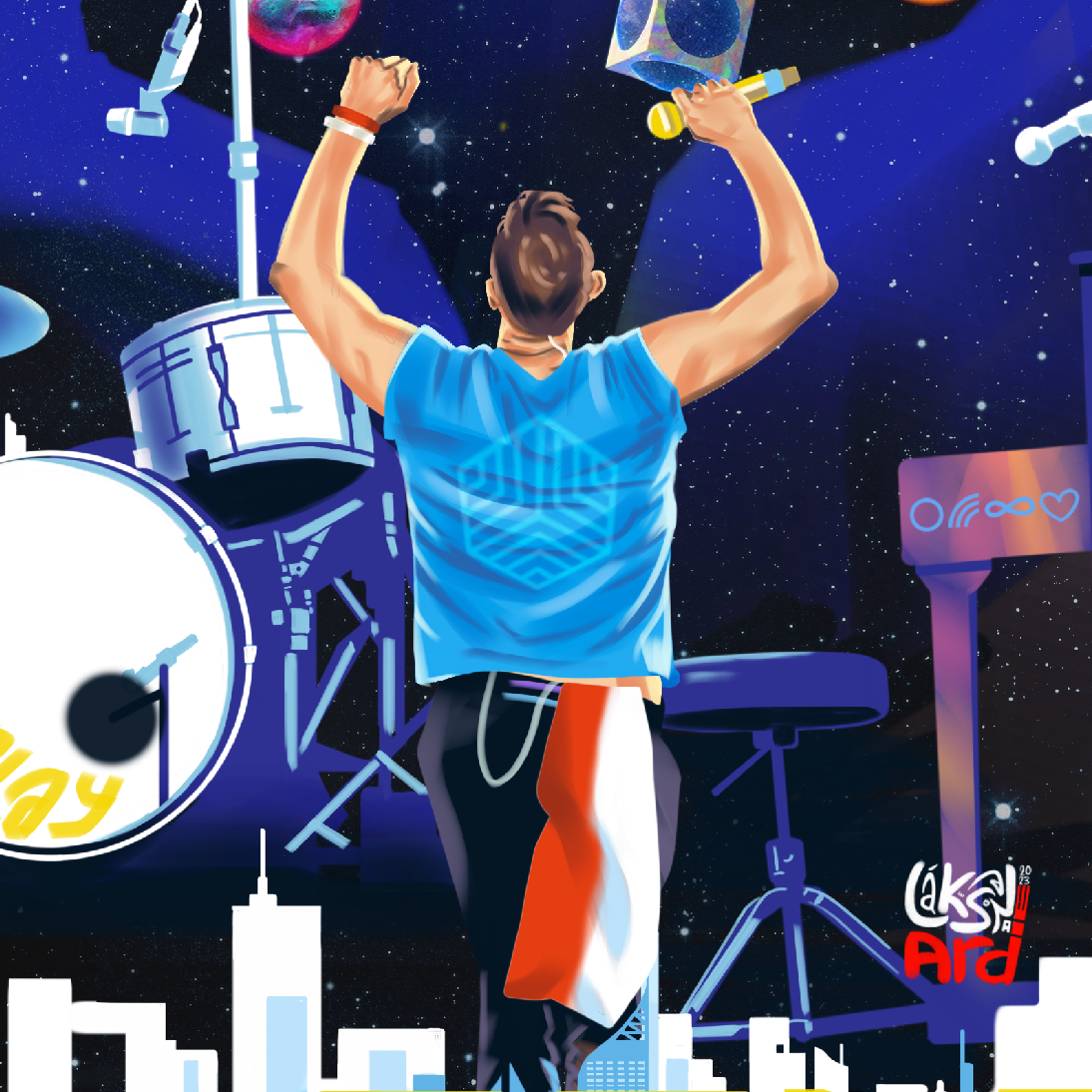 【直筆サイン入り】COLDPLAY 2023年東京ドーム ポスター COLDPLAY Music of Spheres 2023 Tour: Amsterdam Poster