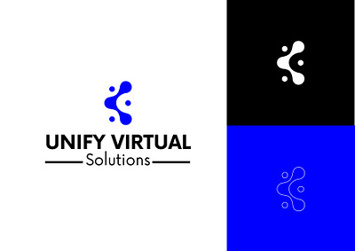 Unify Virtual Solution Logo Design f logo design letter