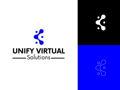 Unify Virtual Solution Logo Design f logo design letter