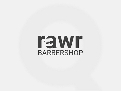 Rawr | Barbershop Logo barbershop branding cleverlogo design doublemeaninglogo dualmeaninglogo graphic design logo minimalistlogo shidpi shidqi smartlogo typography typographylogo