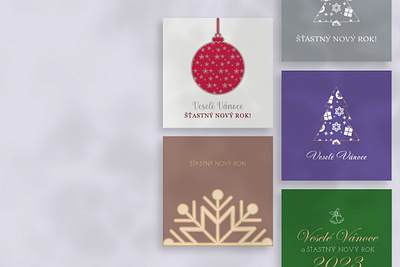 New Year cards design Дизайн новорічних листівок card christmas graphic design illustrations prague