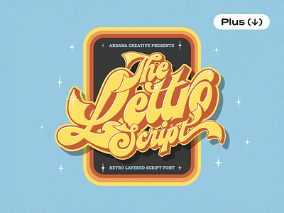 Lettro — Retro Layered Script Font 70s 80s design download font fun funky layered pixelbuddha retro script typeface typography vibe vintage