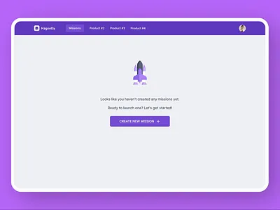 Magnetly: Empty State add animation blank button clean create new cta empty empty state emptystatedesign minimal primary purple saas ui uiinspiration uiux ux web web design