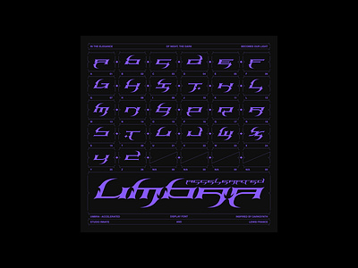 Umbra abstract cyberpunk dark dark synth darkness design display font font fonts geometric gothic graphic design mysterious synth wave type typography