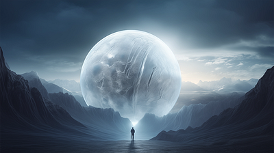 [Material]Moon_Planet_Surreal_Lonely_KB95 -17P background design free material moon planet surreal