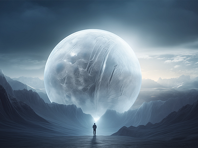 [Material]Moon_Planet_Surreal_Lonely_KB95 -17P background design free material moon planet surreal