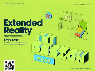 ●XACT XR Design Flyer 3d design event flyer graphic design ui ux xr