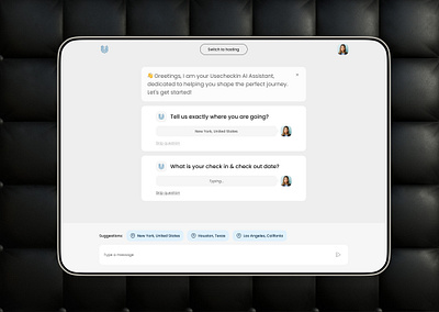Usecheckin - AI Booking Web App ai branding chat figma latest ui logo messenger new ui and ux web app