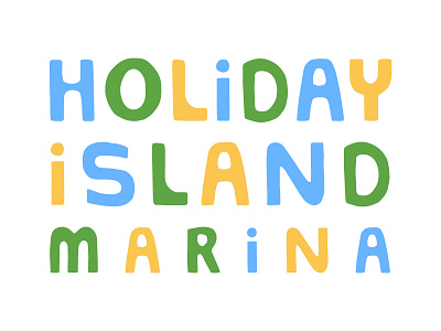 Holiday Island Marina branding design logo typography